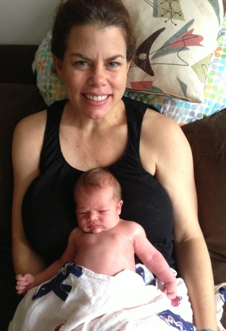 My wonderful wife Carrie and our baby Maeve, this morning - August 7th 2013. I love both of their strong arms (I guess all four of their strong arms.) Warrior queens!